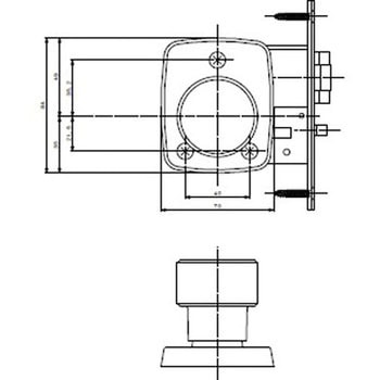 22403 M-AB バックセット76mm キーレックス2100 1個 長沢製作所 【通販モノタロウ】