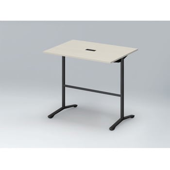 ホバーテーブル ハイタイプ T脚角型 塗装脚 配線対応キャップ 1200×900<配送時組立サービス付> イトーキ