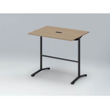 ホバーテーブル ハイタイプ T脚角型 塗装脚 配線対応キャップ 1200×900<配送時組立サービス付> - イトーキ