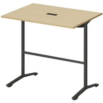 ホバーテーブル ハイタイプ T脚角型 塗装脚 配線対応キャップ 1200×900<配送時組立サービス付> - イトーキ