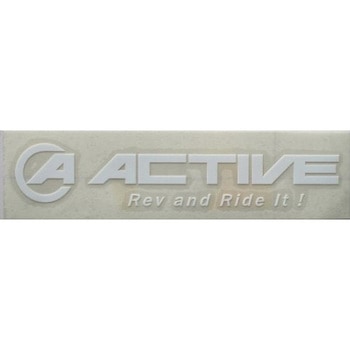 ロゴステッカー ヌキ/WHT文字 ACTIVE(アクティブ)