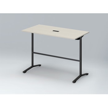 ホバーテーブル ハイタイプ T脚角型 塗装脚 配線対応キャップ 1500×750<配送時組立サービス付> イトーキ