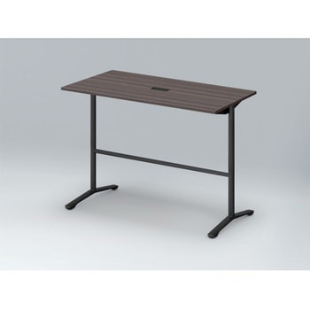 ホバーテーブル ハイタイプ T脚角型 塗装脚 配線対応キャップ 1500×750<配送時組立サービス付> イトーキ