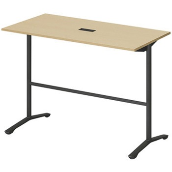 ホバーテーブル ハイタイプ T脚角型 塗装脚 配線対応キャップ 1500×750<配送時組立サービス付> イトーキ