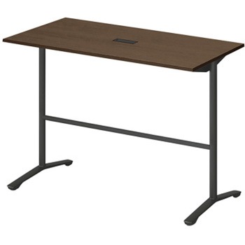 ホバーテーブル ハイタイプ T脚角型 塗装脚 配線対応キャップ 1500×750<配送時組立サービス付> イトーキ