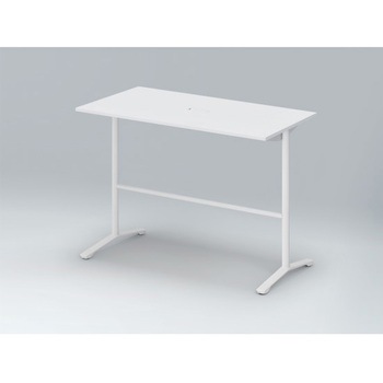 ホバーテーブル ハイタイプ T脚角型 塗装脚 配線対応キャップ 1500×750<配送時組立サービス付> イトーキ