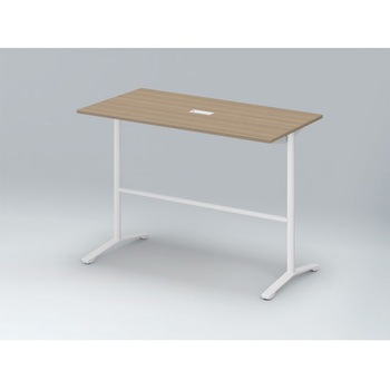 ホバーテーブル ハイタイプ T脚角型 塗装脚 配線対応キャップ 1500×750<配送時組立サービス付> イトーキ