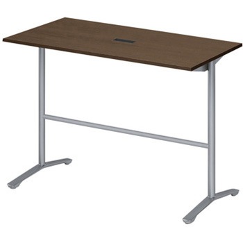 ホバーテーブル ハイタイプ T脚角型 塗装脚 配線対応キャップ 1500×750<配送時組立サービス付> イトーキ