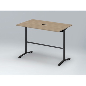 ホバーテーブル ハイタイプ T脚角型 塗装脚 配線対応キャップ 1500×900<配送時組立サービス付> イトーキ