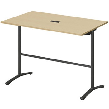 ホバーテーブル ハイタイプ T脚角型 塗装脚 配線対応キャップ 1500×900<配送時組立サービス付> イトーキ