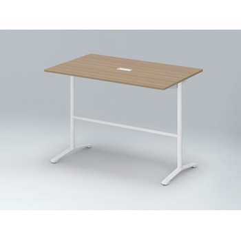 ホバーテーブル ハイタイプ T脚角型 塗装脚 配線対応キャップ 1500×900<配送時組立サービス付> イトーキ