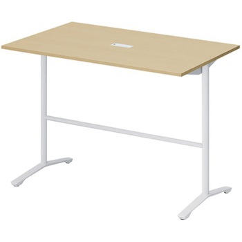 ホバーテーブル ハイタイプ T脚角型 塗装脚 配線対応キャップ 1500×900<配送時組立サービス付> イトーキ