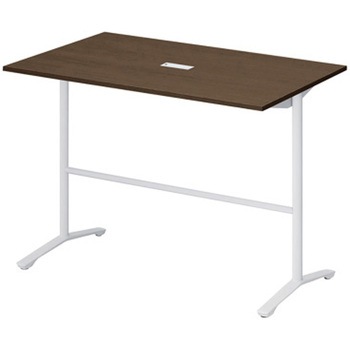 ホバーテーブル ハイタイプ T脚角型 塗装脚 配線対応キャップ 1500×900<配送時組立サービス付> イトーキ