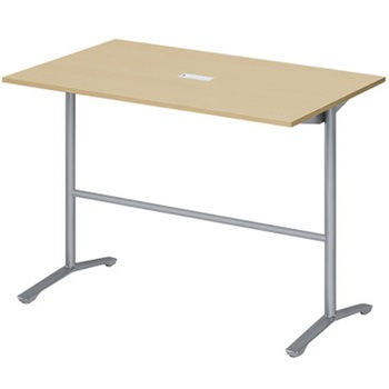 ホバーテーブル ハイタイプ T脚角型 塗装脚 配線対応キャップ 1500×900<配送時組立サービス付> イトーキ