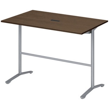 ホバーテーブル ハイタイプ T脚角型 塗装脚 配線対応キャップ 1500×900<配送時組立サービス付> イトーキ