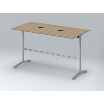 ホバーテーブル ハイタイプ T脚角型 塗装脚 配線対応キャップ 1800×900<配送時組立サービス付> イトーキ