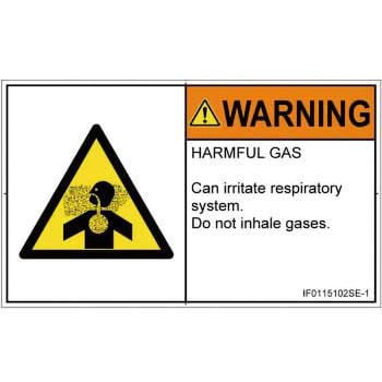 PL警告表示ラベル(ISO/SEMI準拠)│ガス・薬液などの危険：有毒ガス/窒息│英語(ヨコ) SCREENクリエイティブコミュニケーションズ