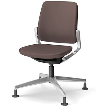 レヴィチェア ローバック 肘なし アルミミラー固定脚 PV張地 <配送時組立サービス付> イトーキ