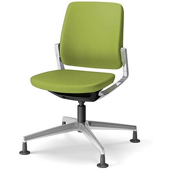 レヴィチェア ローバック 肘なし アルミミラー固定脚 PV張地 <配送時組立サービス付> イトーキ