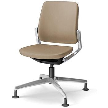 レヴィチェア ローバック 肘なし アルミミラー固定脚 PV張地 <配送時組立サービス付> イトーキ