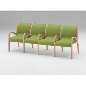 ロビーチェアAK 4連全肘付<配送時組立サービス付> イトーキ