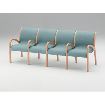 ロビーチェアAK 4連全肘付<配送時組立サービス付> イトーキ