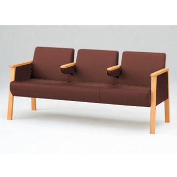 ロビーチェアLZ 3連 全肘付 張地C<配送時組立サービス付> イトーキ