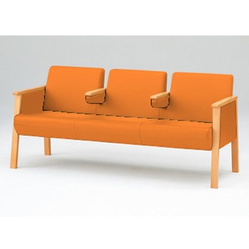 ロビーチェアLZ 3連 全肘付 張地C<配送時組立サービス付> イトーキ