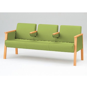 ロビーチェアLZ 3連 全肘付 張地C<配送時組立サービス付> イトーキ