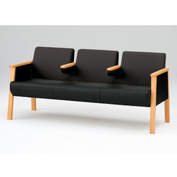 ロビーチェアLZ 3連 全肘付 張地C<配送時組立サービス付> イトーキ