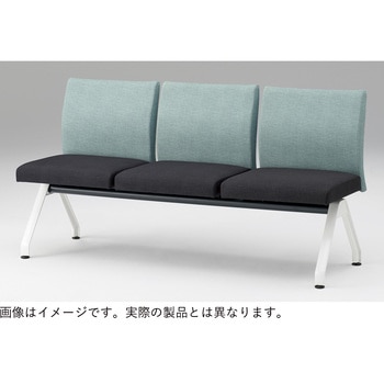 ロビーチェアST 2連 背付 張地D<配送時組立サービス付> イトーキ