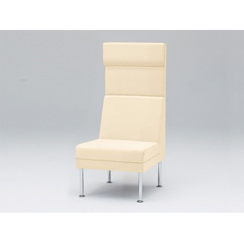 ロビーチェアUK 1連 バックパネル付 張地C<配送時組立サービス付> イトーキ