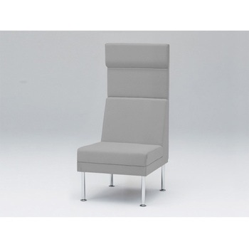 ロビーチェアUK 1連 バックパネル付 張地C<配送時組立サービス付> イトーキ