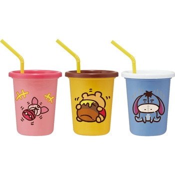 ストロー付タンブラー3個 スケーター