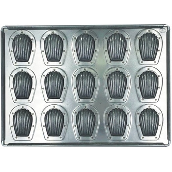 シルバー ミニマドレーヌ天板 シリコン付 松永製作所