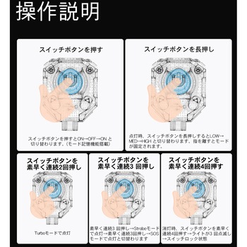 【E7】マグネット付マルチLEDライト WUBEN(ウーベン)