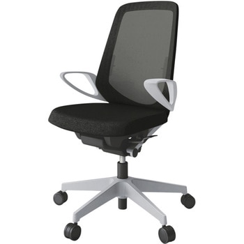 ノートチェア ハイバック 固定肘 ランバーサポート付 メッシュJE ウレタンキャスター<配送時組立サービス付> イトーキ