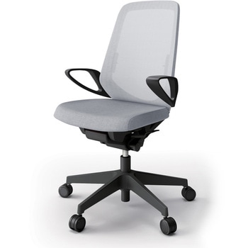 ノートチェア ハイバック 固定肘 ランバーサポート付 メッシュJE ウレタンキャスター<配送時組立サービス付> イトーキ