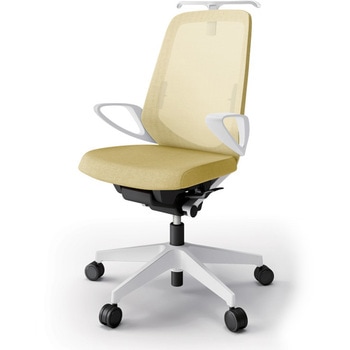 ノートチェア ハイバック 固定肘 ハンガー ランバーサポート付 メッシュJE ウレタンキャスター<配送時組立サービス付> イトーキ