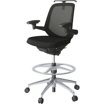 ノートチェア ハイポジションタイプ ローバック 可動肘 ハンガー ランバーサポート付 メッシュJE アルミ脚<配送時組立サービス付> イトーキ