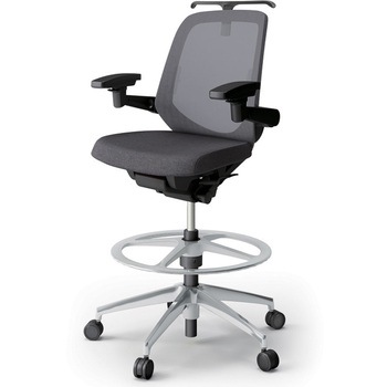 ノートチェア ハイポジションタイプ ローバック 可動肘 ハンガー ランバーサポート付 メッシュJE アルミ脚<配送時組立サービス付> イトーキ