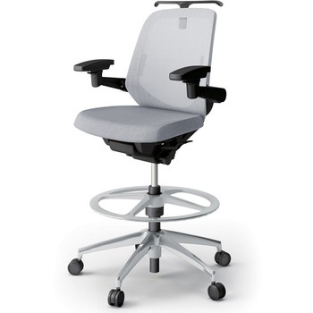 ノートチェア ハイポジションタイプ ローバック 可動肘 ハンガー ランバーサポート付 メッシュJE アルミ脚<配送時組立サービス付> イトーキ