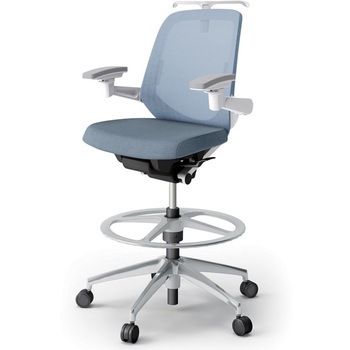 ノートチェア ハイポジションタイプ ローバック 可動肘 ハンガー ランバーサポート付 メッシュJE アルミ脚<配送時組立サービス付> イトーキ