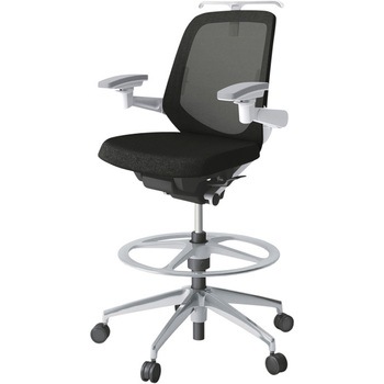 ノートチェア ハイポジションタイプ ローバック 可動肘 ハンガー ランバーサポート付 メッシュJE アルミ脚<配送時組立サービス付> イトーキ