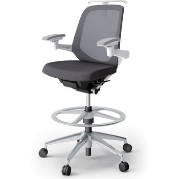 ノートチェア ハイポジションタイプ ローバック 可動肘 ハンガー ランバーサポート付 メッシュJE アルミ脚<配送時組立サービス付> イトーキ