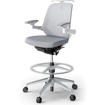 ノートチェア ハイポジションタイプ ローバック 可動肘 ハンガー ランバーサポート付 メッシュJE アルミ脚<配送時組立サービス付> イトーキ