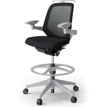 ノートチェア ハイポジションタイプ ローバック 可動肘 ハンガー ランバーサポートなし メッシュJV 樹脂脚<配送時組立サービス付> - イトーキ