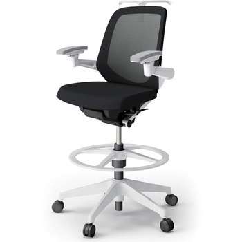 ノートチェア ハイポジションタイプ ローバック 可動肘 ハンガー ランバーサポートなし メッシュJV 樹脂脚<配送時組立サービス付> - イトーキ