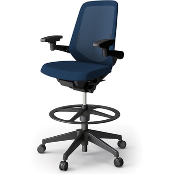 ノートチェア ハイポジションタイプ ハイバック 可動肘 ランバーサポート付 メッシュJV 樹脂脚<配送時組立サービス付> - イトーキ