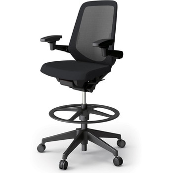 ノートチェア ハイポジションタイプ ハイバック 可動肘 ランバーサポート付 メッシュJV 樹脂脚<配送時組立サービス付> - イトーキ